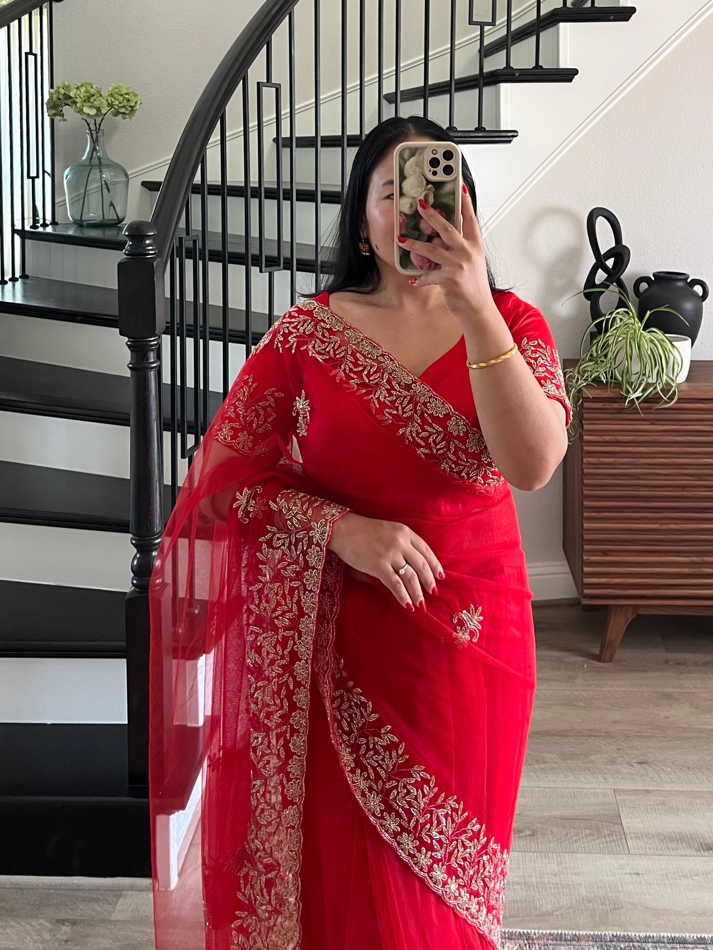 Red saree