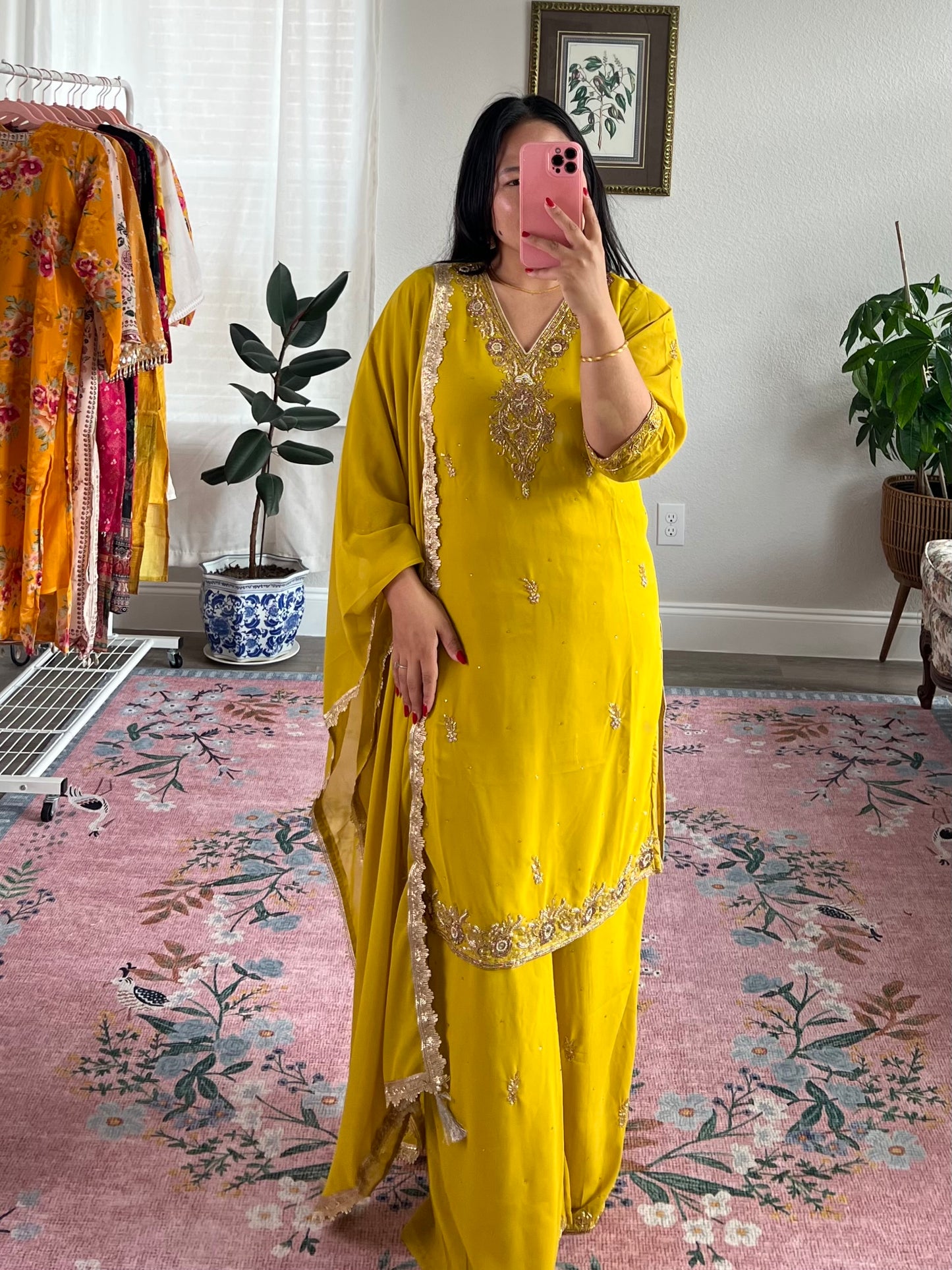 Designer georgette kurtha set