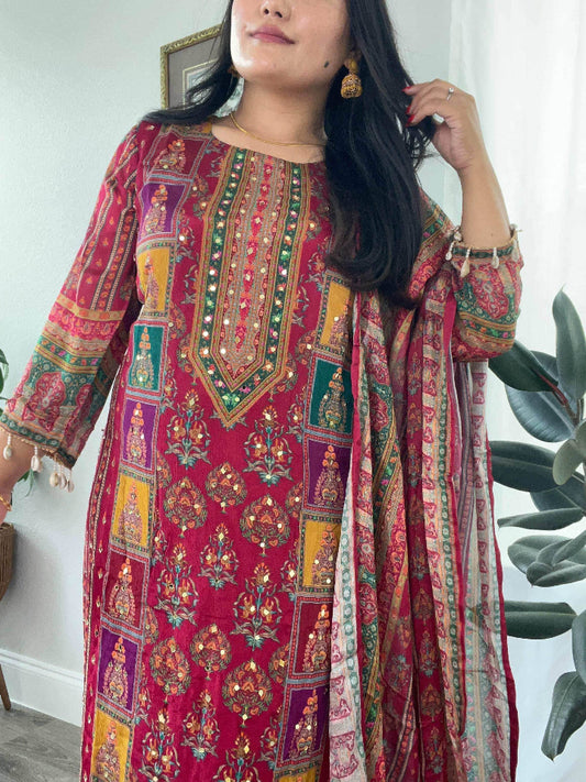 Rajasthani print Kurtha set - Bungma Wares