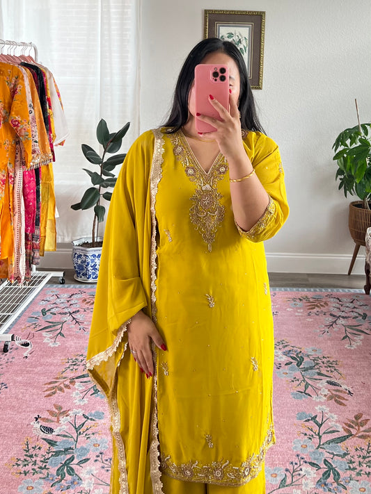 Designer georgette kurtha set