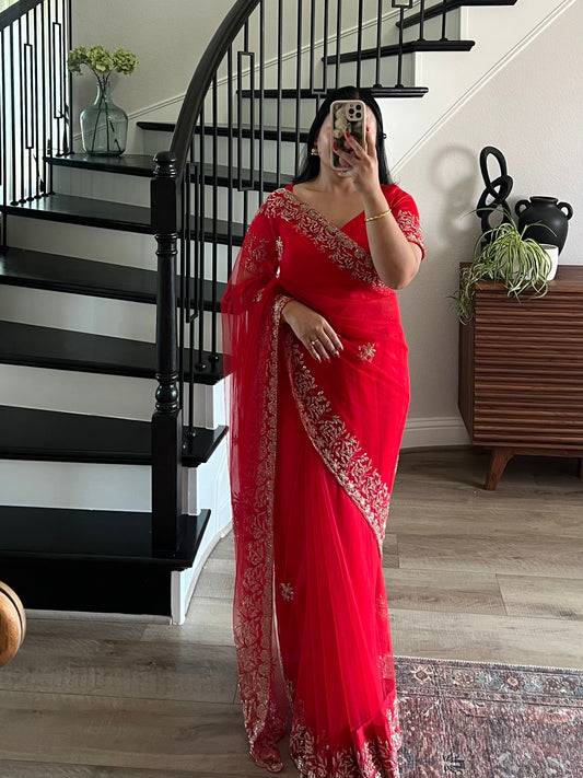 Red saree