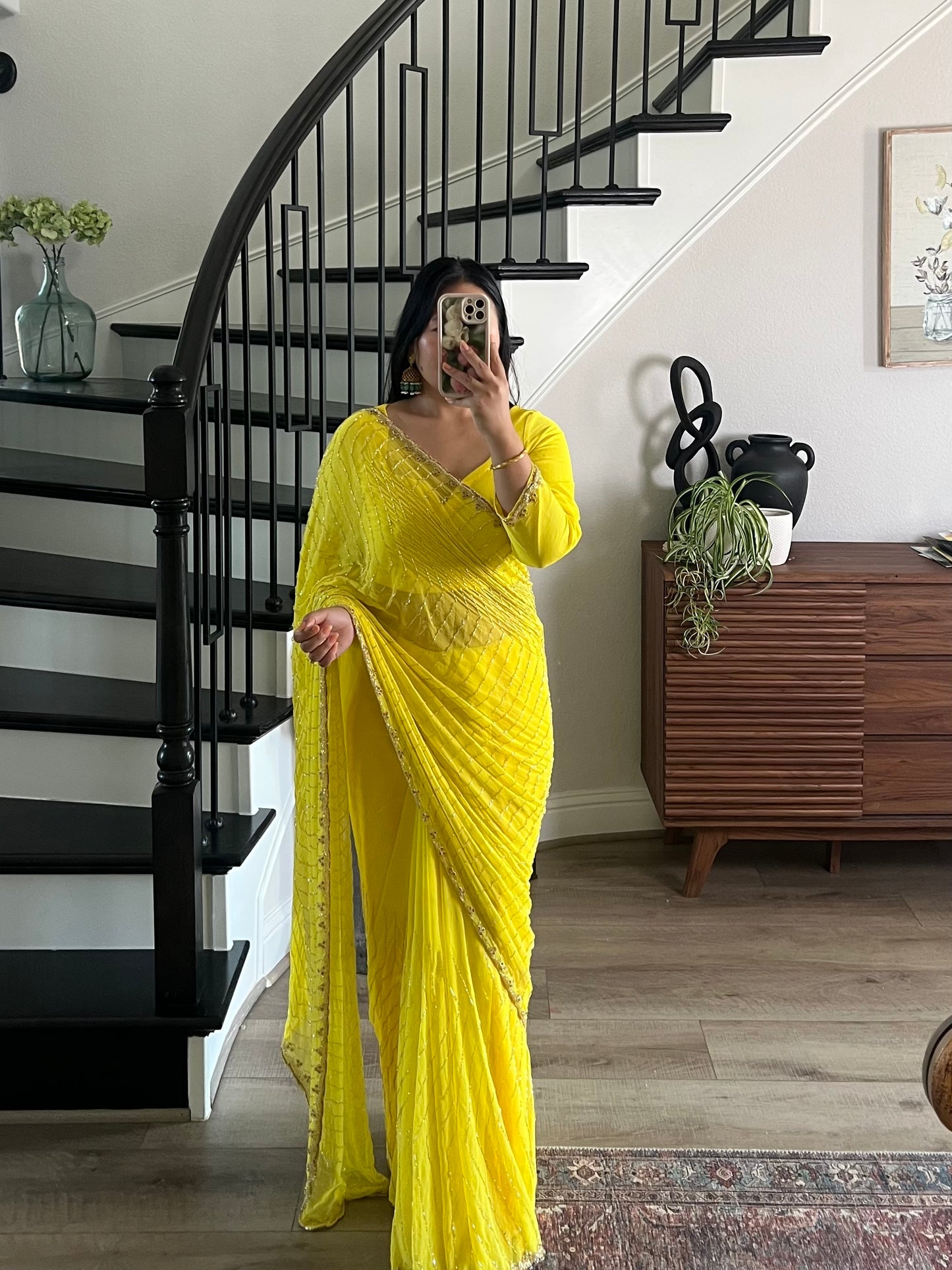 Yellow saree