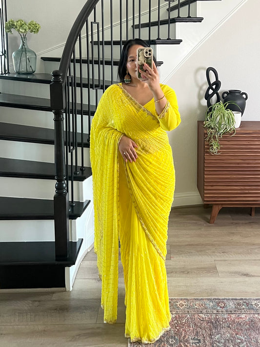 Yellow saree